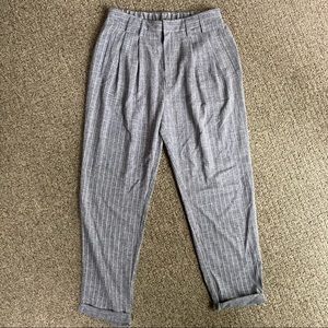 Front pleat pant trouser striped grey